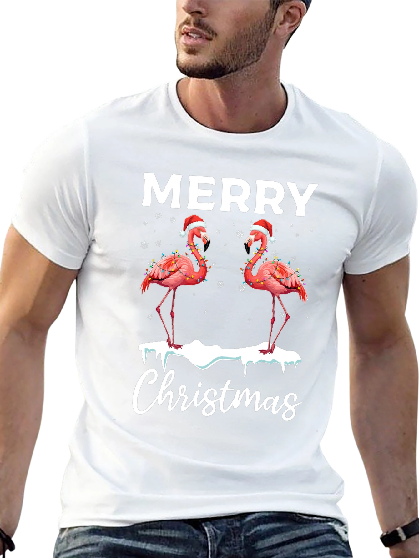 Merry Christmas Flamingo T-Shirt