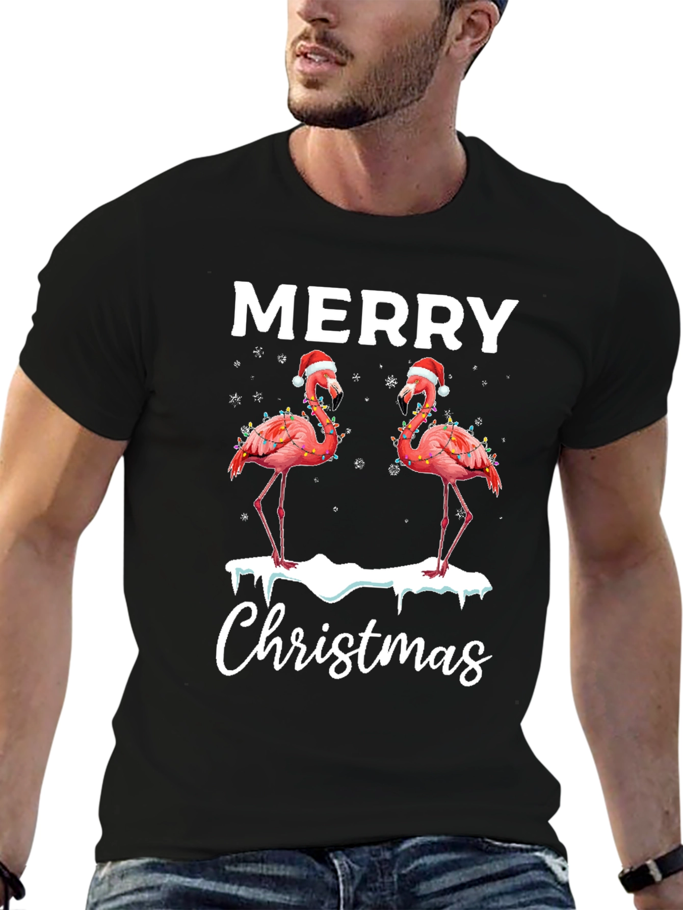 Merry Christmas Flamingo T-Shirt