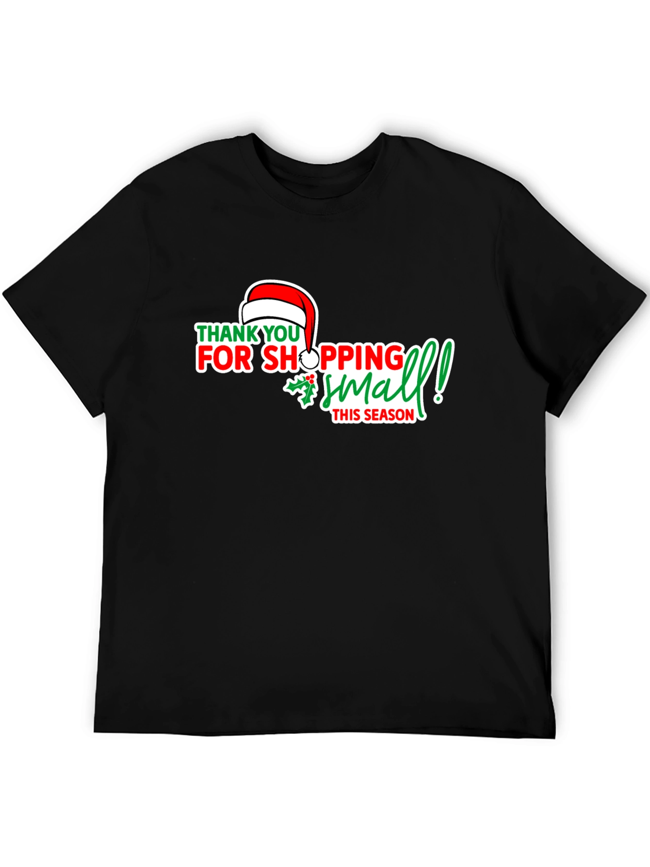 Shop Small This Season Black Graphic Tee