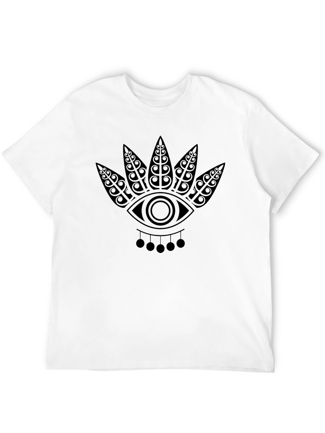 Tribal Eye Graphic T-Shirt - Black