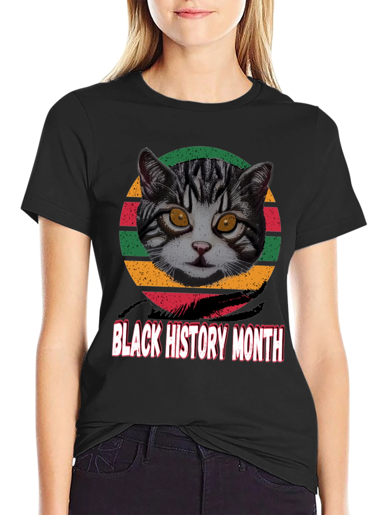 Black History Month Cat T-Shirt