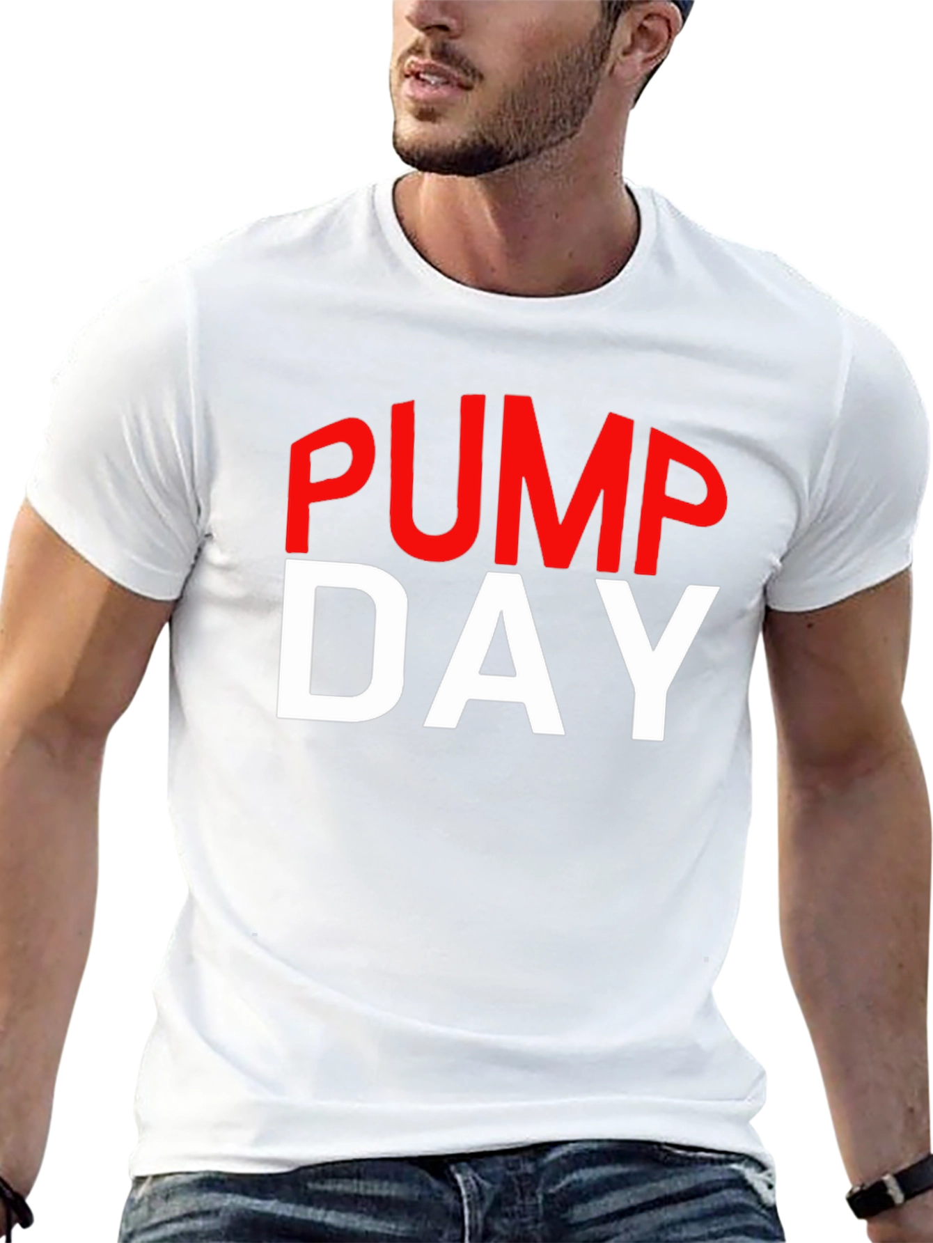 Pump Day Black Cotton T-Shirt