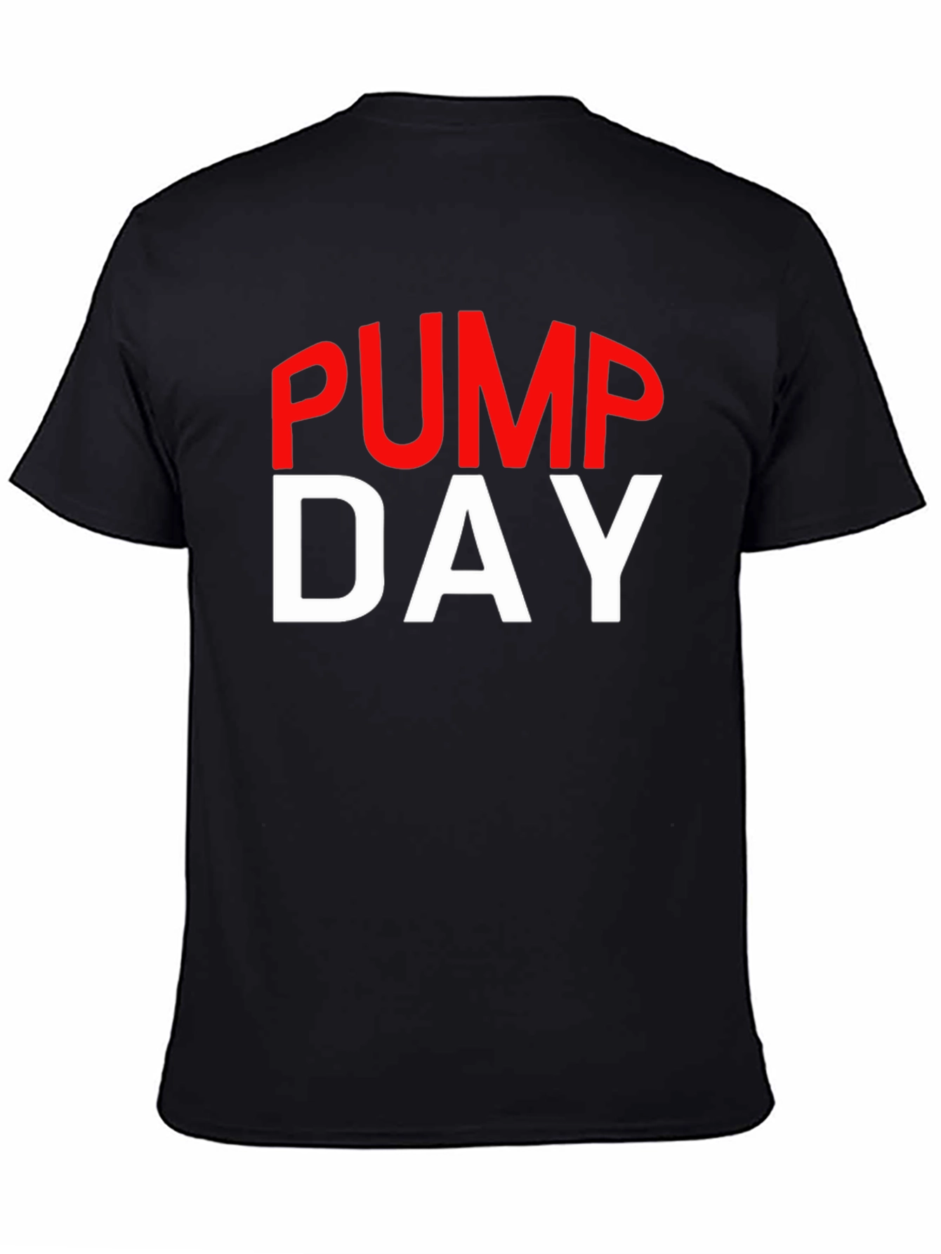 Pump Day Black Cotton T-Shirt