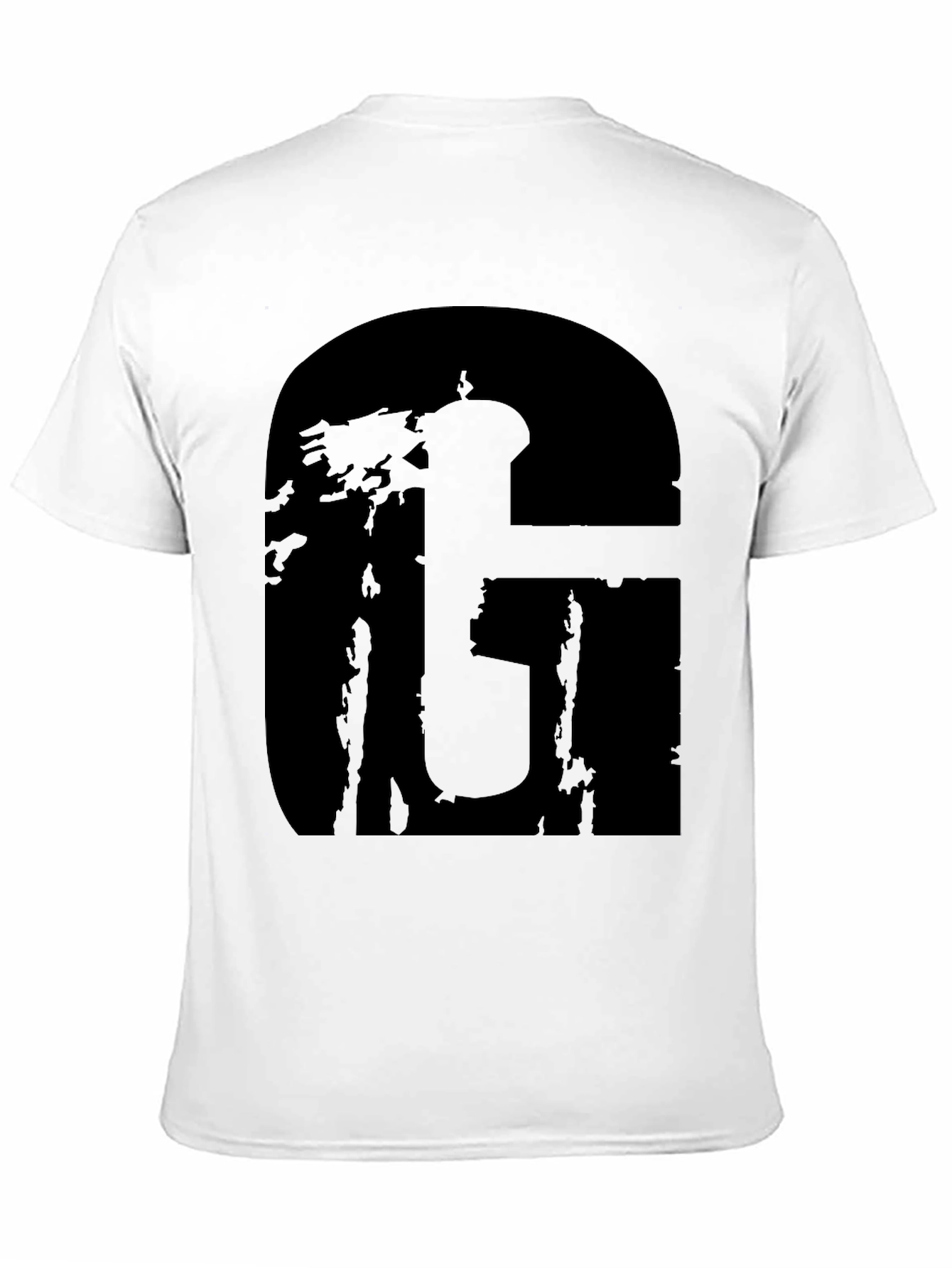 Black Graphic Tee with Bold Letter Design
