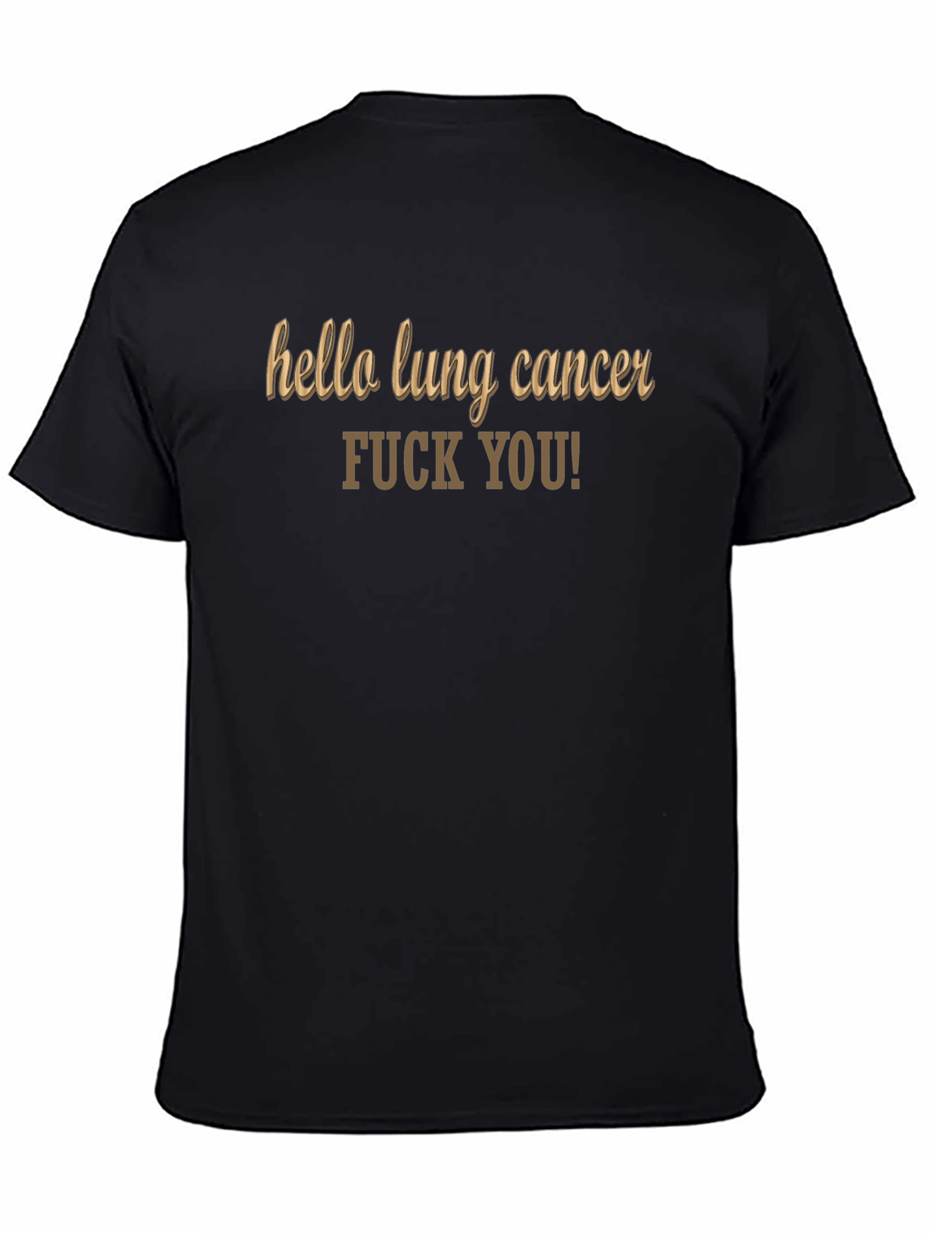 Hello Lung Cancer Black Graphic Tee