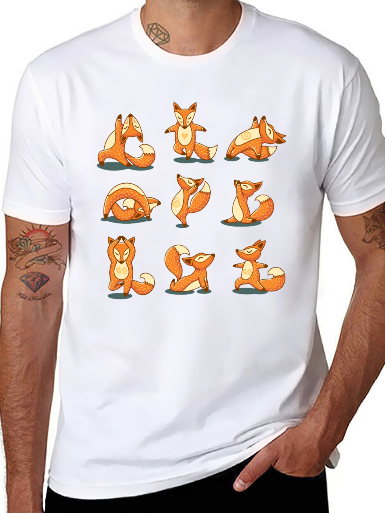 Yoga Fox T-Shirt: Peaceful Poses