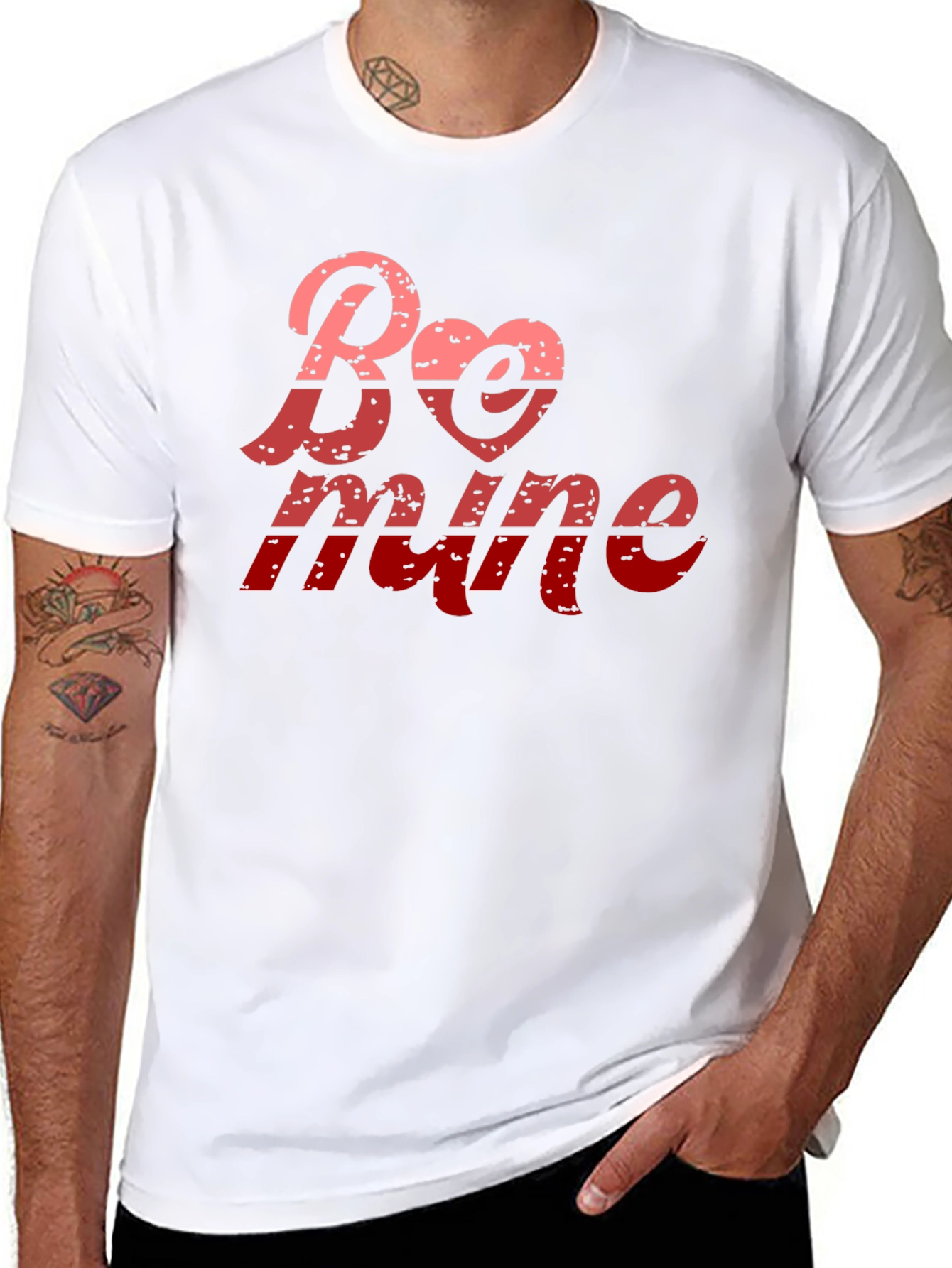 Be Mine Valentines Day Black T-Shirt