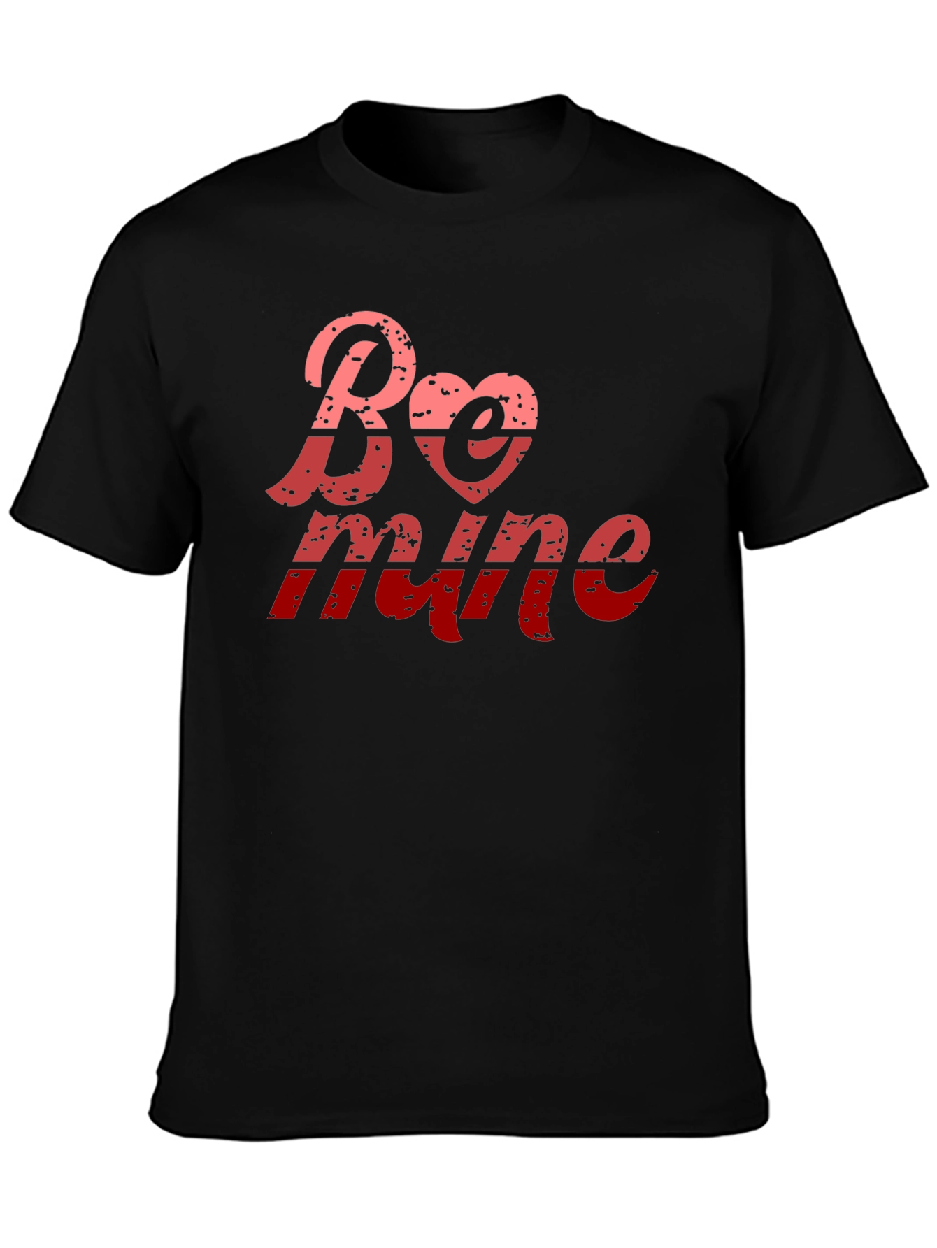 Be Mine Valentines Day Black T-Shirt