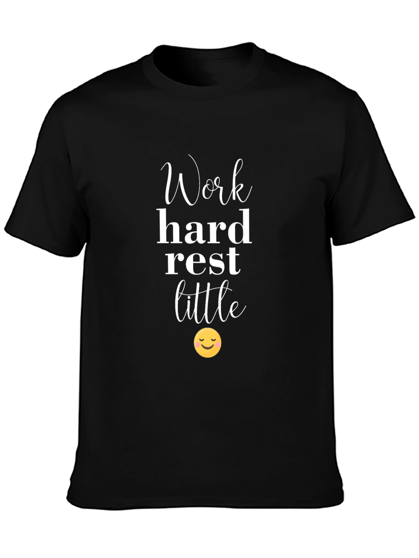 Work Hard Rest Little Black Graphic T-Shirt