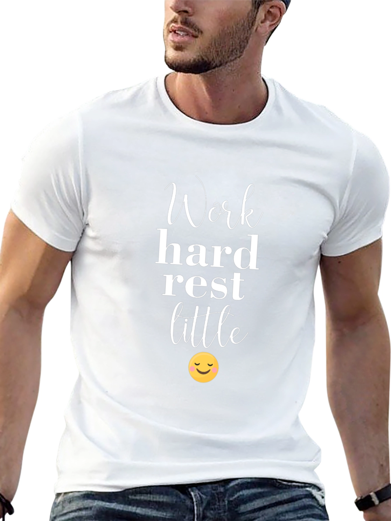 Work Hard Rest Little Black Graphic T-Shirt