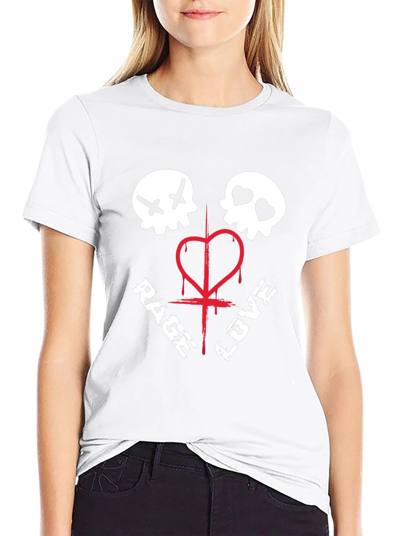 Rage Love Skull Graphic Tee