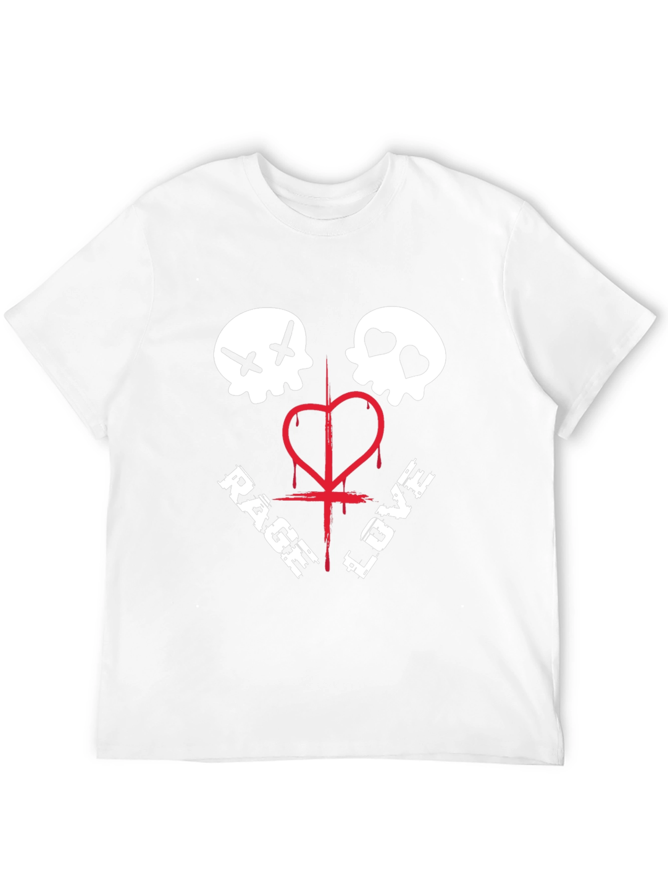Rage Love Skull Graphic Tee