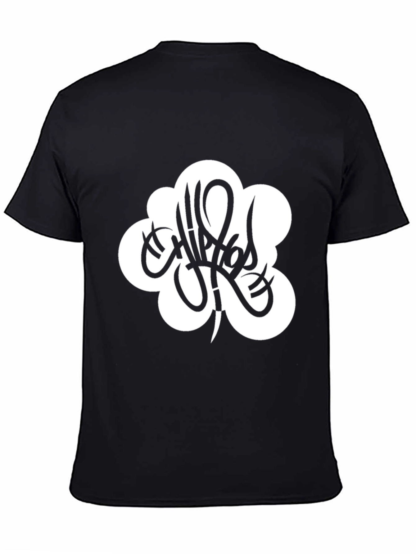 Hip Hop Style Graphic Tee - Black