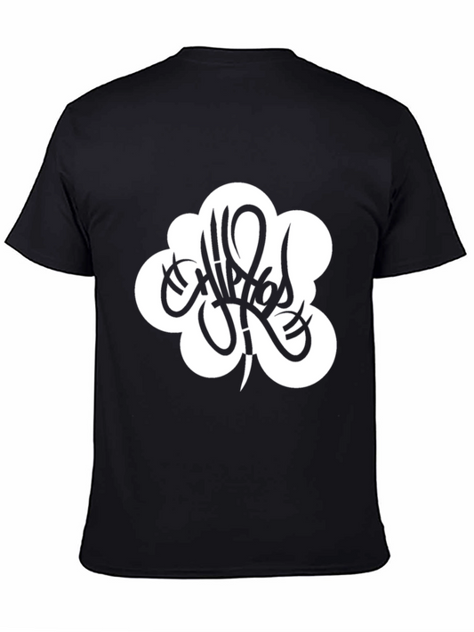 Hip Hop Style Graphic Tee - Black