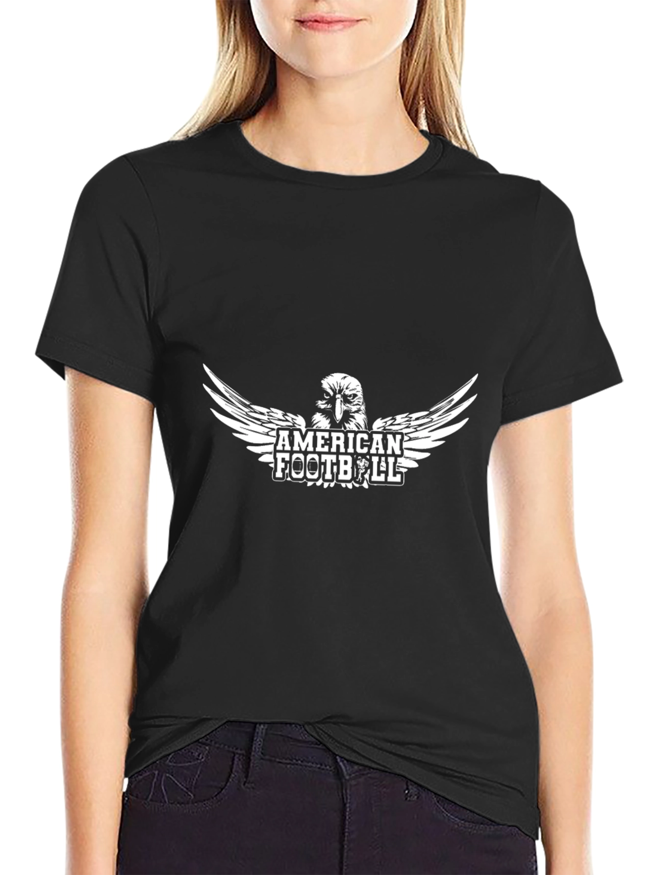 American Football Eagle Graphic T-Shirt