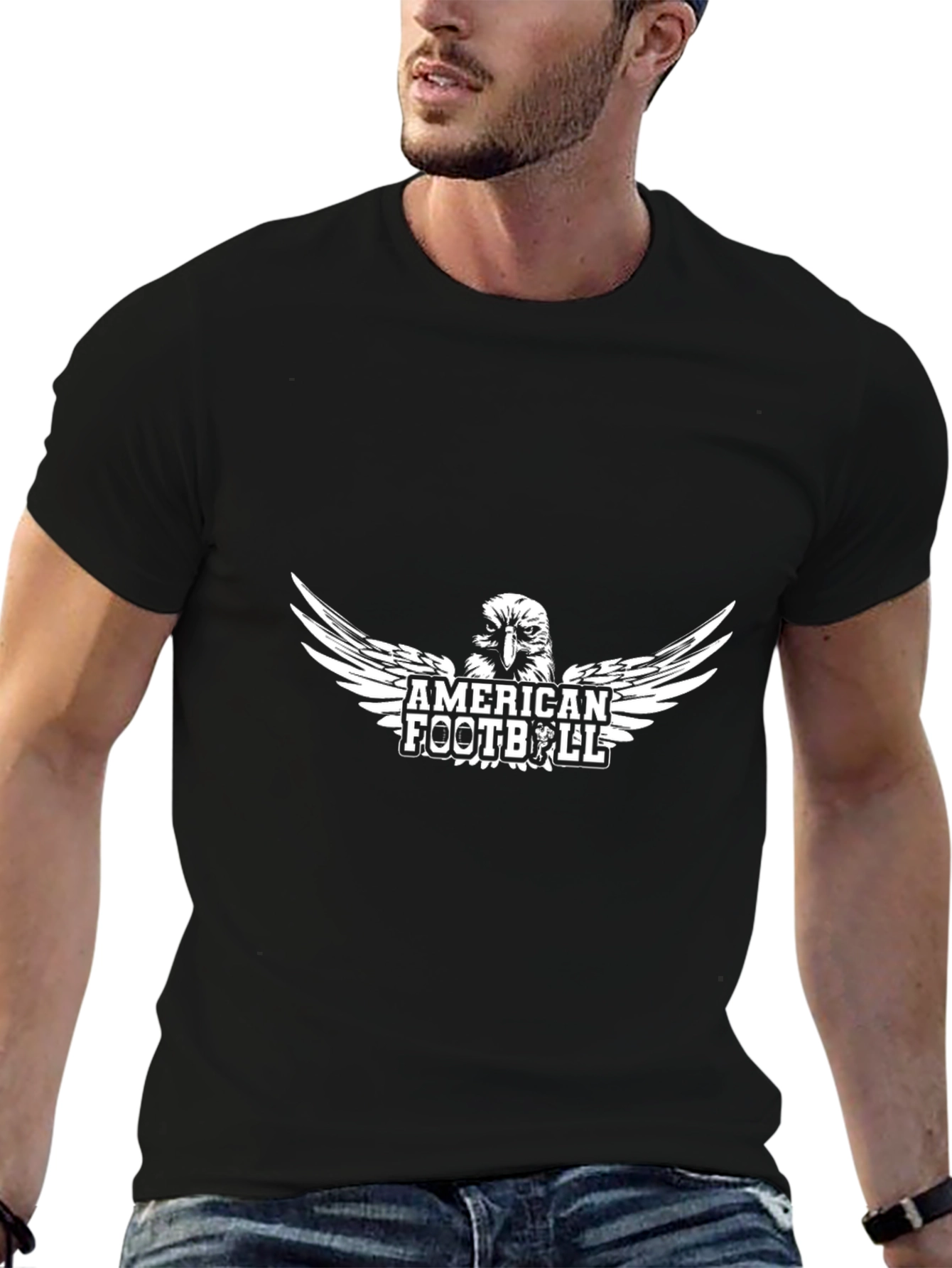 American Football Eagle Graphic T-Shirt