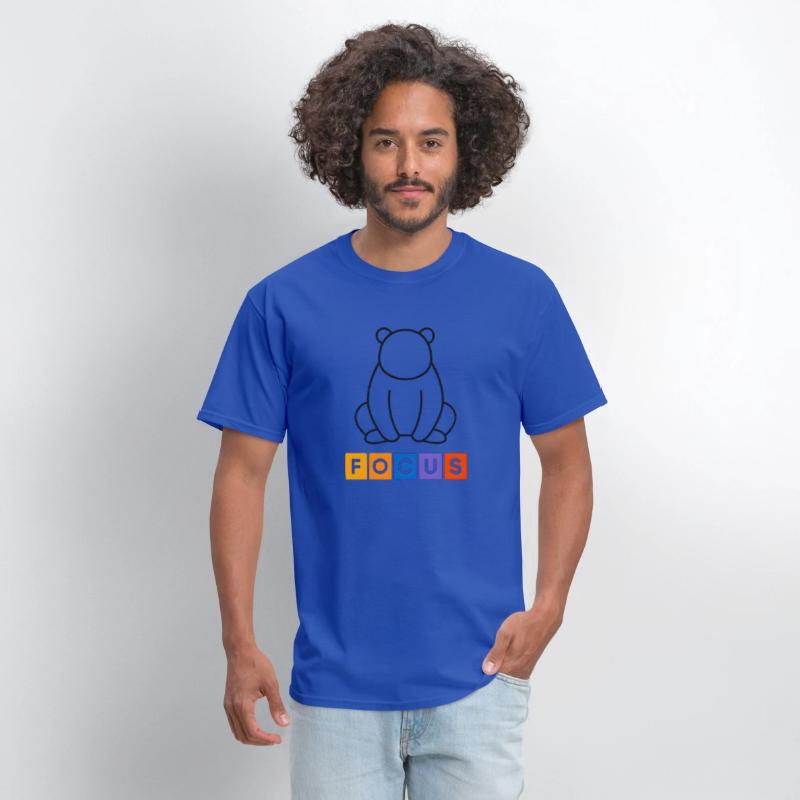 Minimal Panda Line Art with Colorful Focus Text
