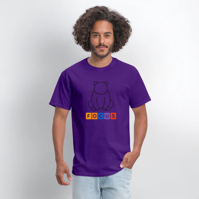 Minimal Panda Line Art with Colorful Focus Text