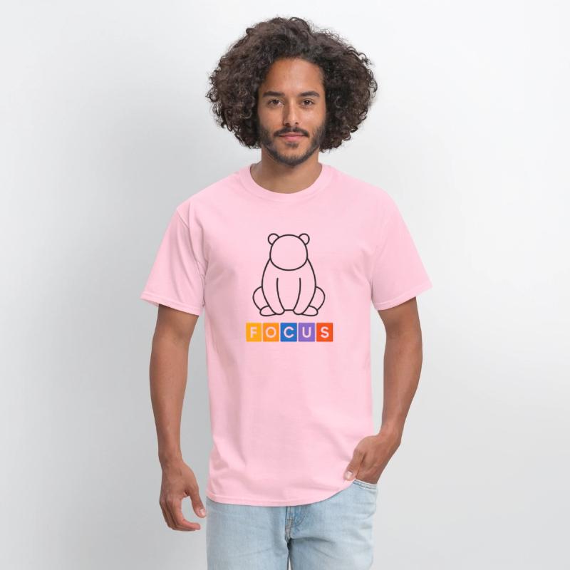 Minimal Panda Line Art with Colorful Focus Text