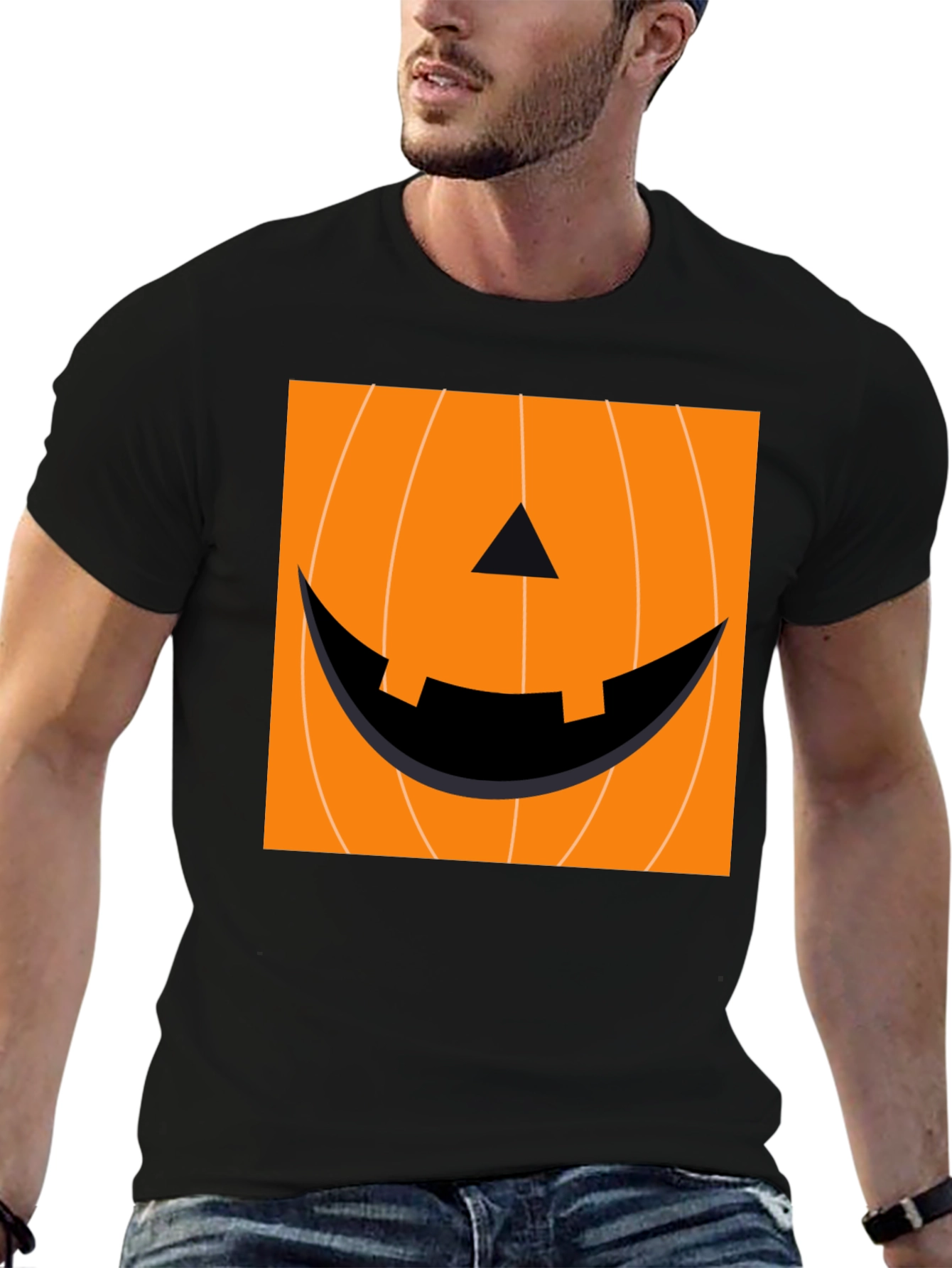 Halloween Pumpkin Face T-Shirt - Spooky Season Apparel