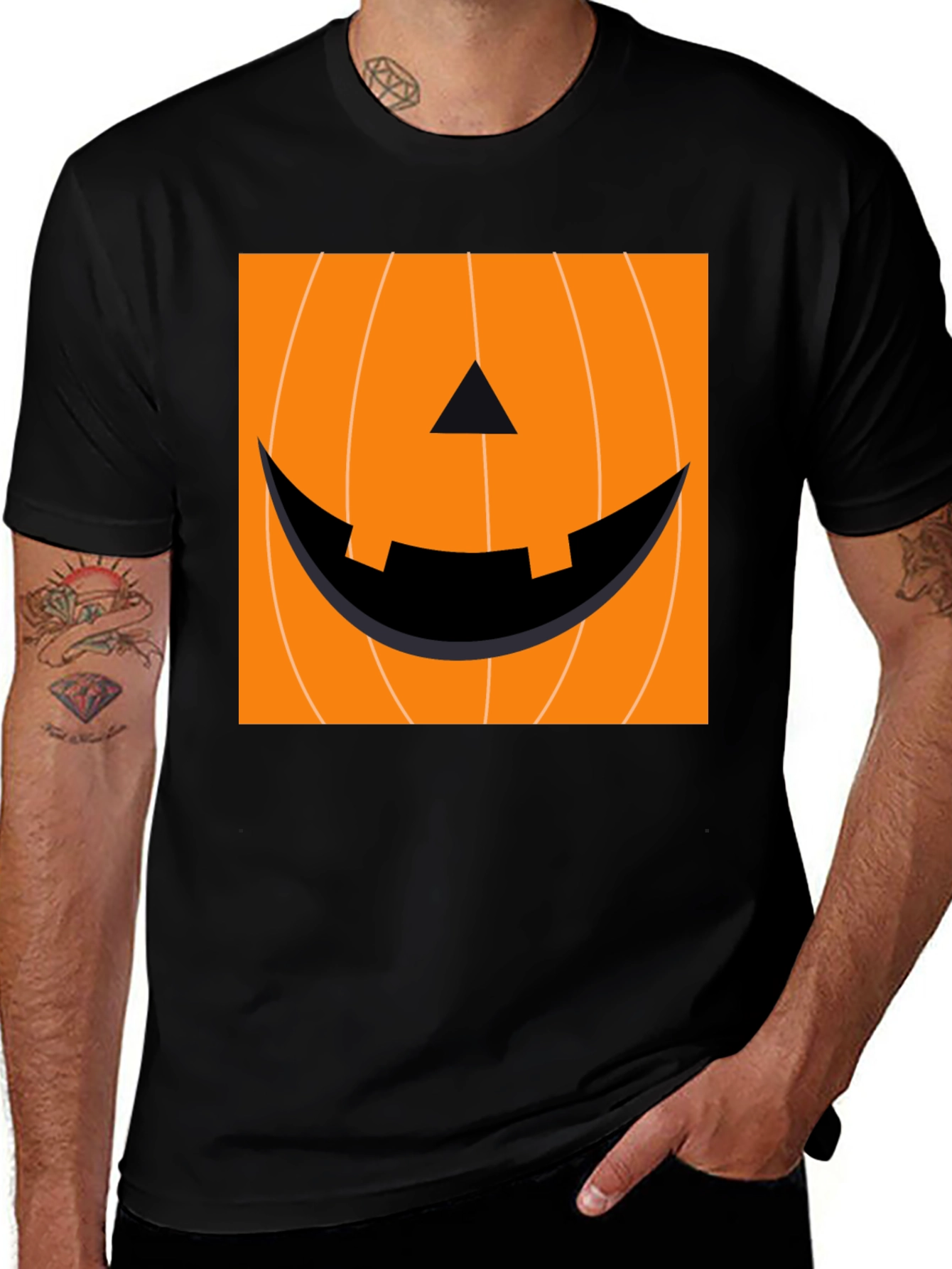 Halloween Pumpkin Face T-Shirt - Spooky Season Apparel