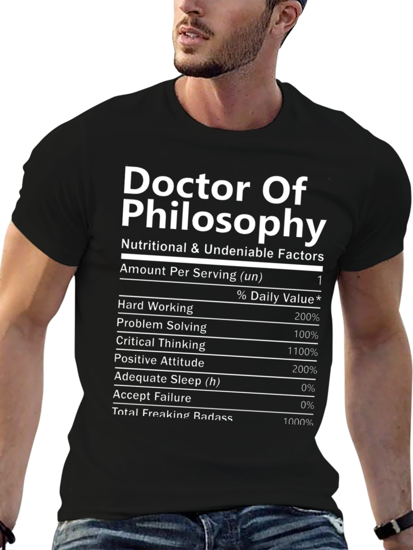 Doctor of Philosophy Nutrition Facts T-Shirt