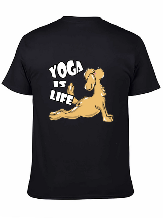 Yoga is Life Dog Graphic T-Shirt