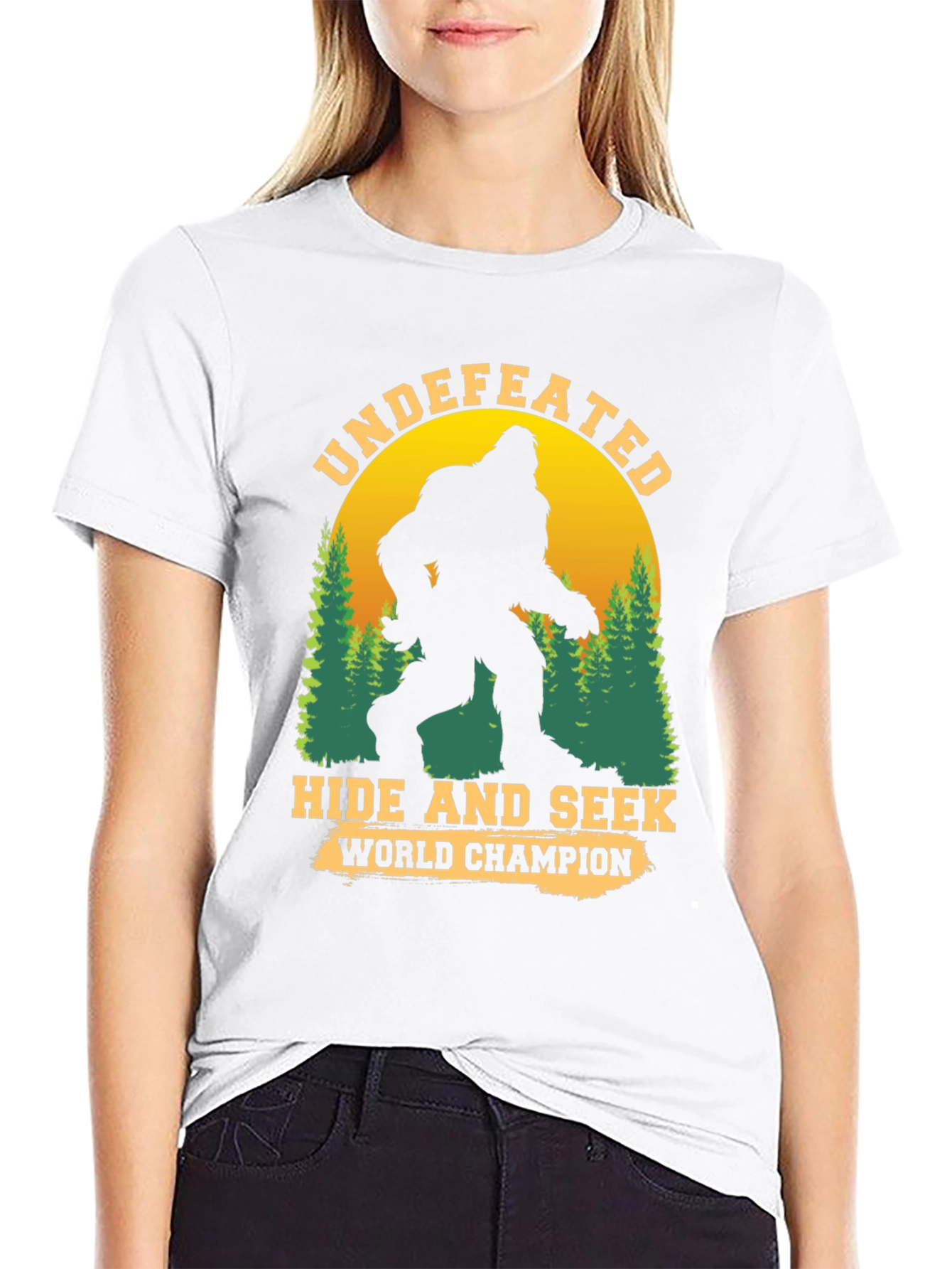 Undefeated Hide and Seek World Champion Bigfoot T-Shirt