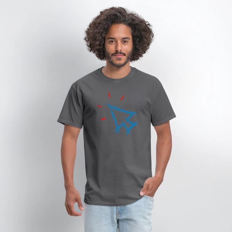 Mouse pointer cursor symbol, arrow, hand drawn.
