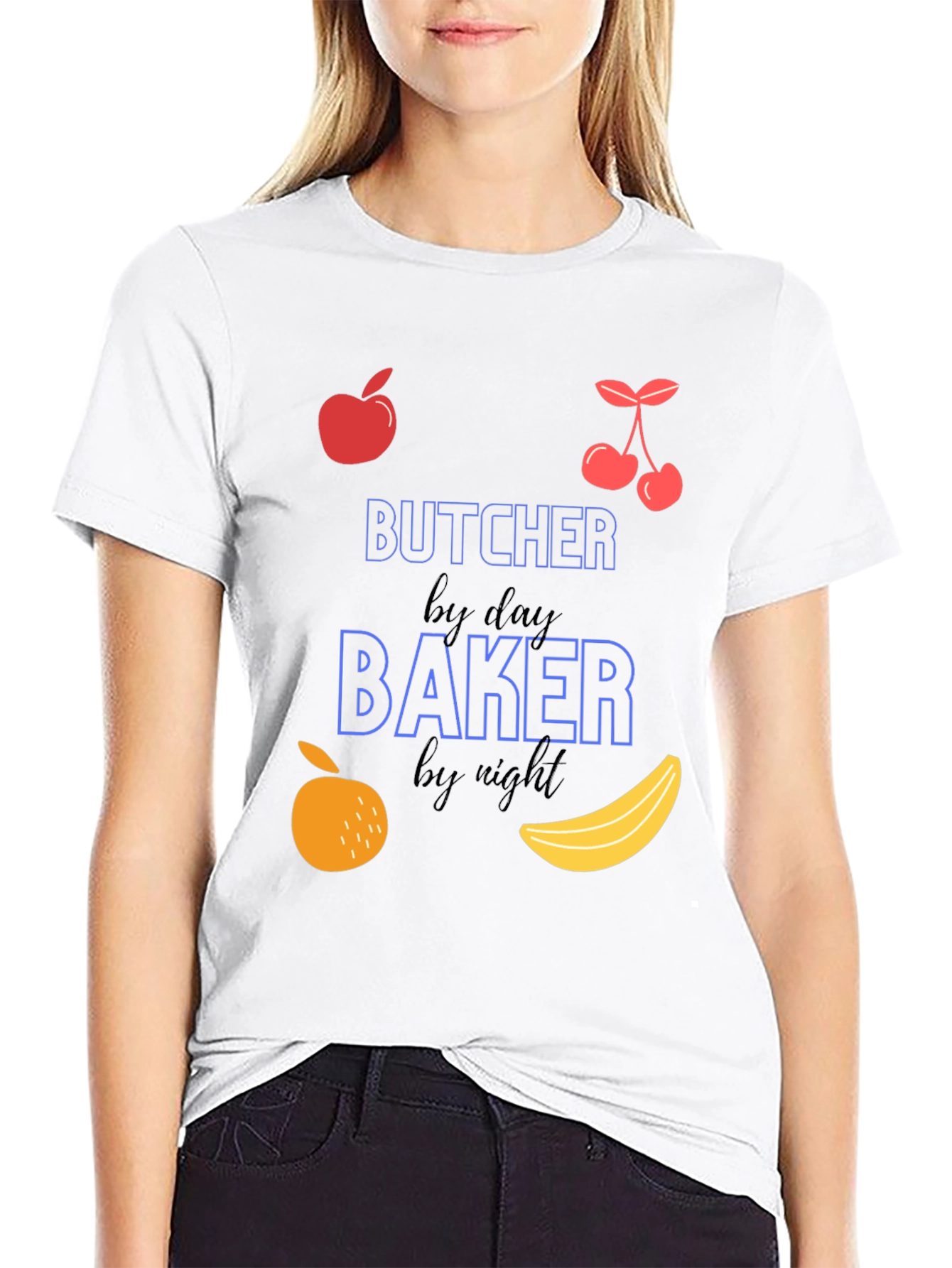 Butcher by Day Baker by Night Novelty T-Shirt