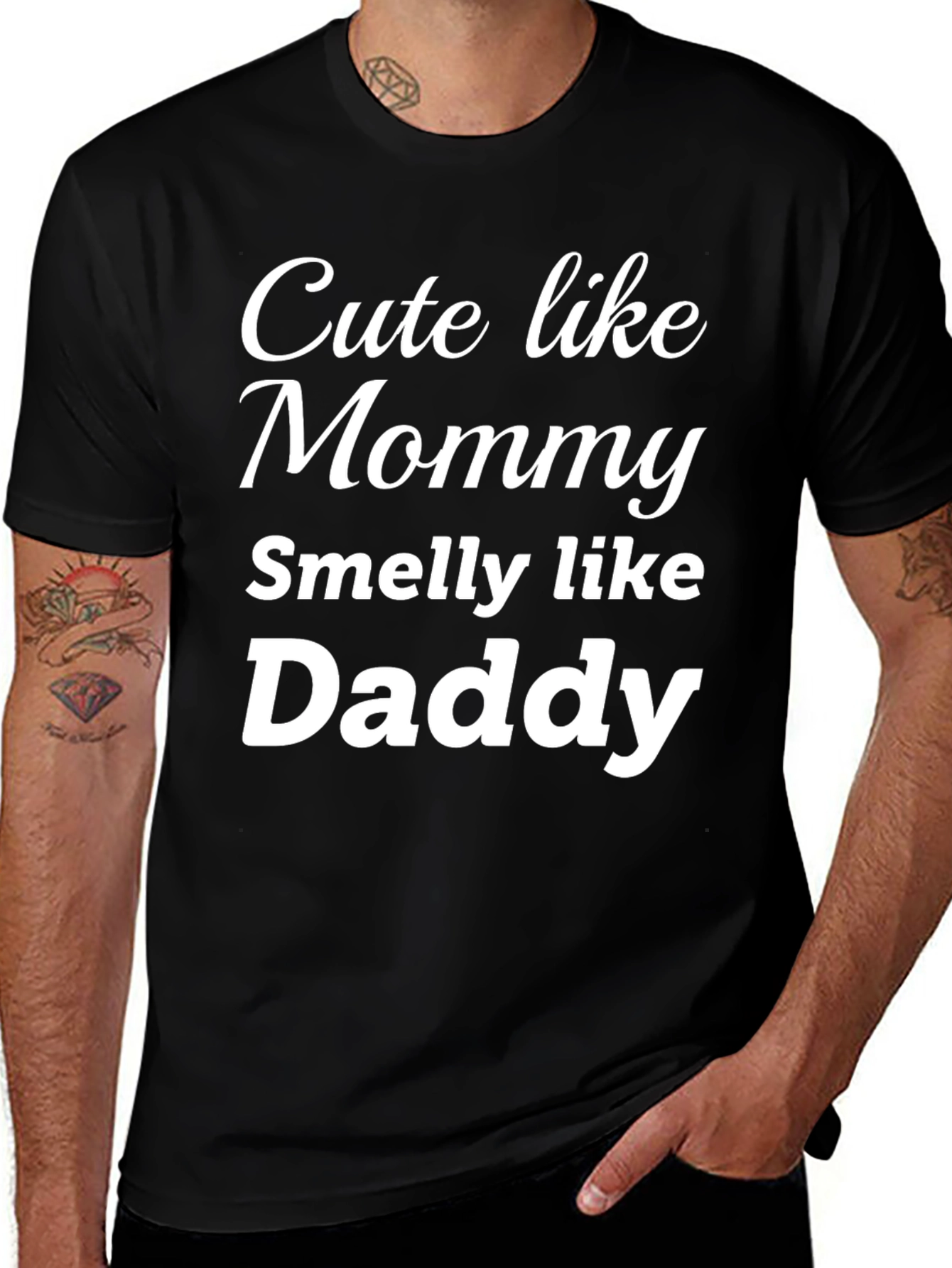 Cute Like Mommy Smelly Like Daddy - Funny T-Shirt