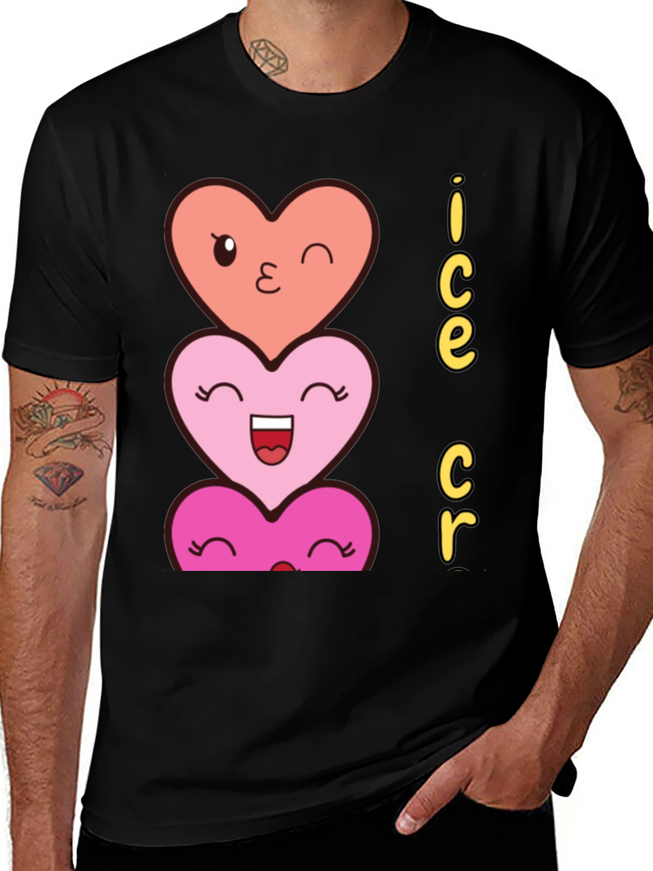 Cute Ice Cream Hearts T-Shirt