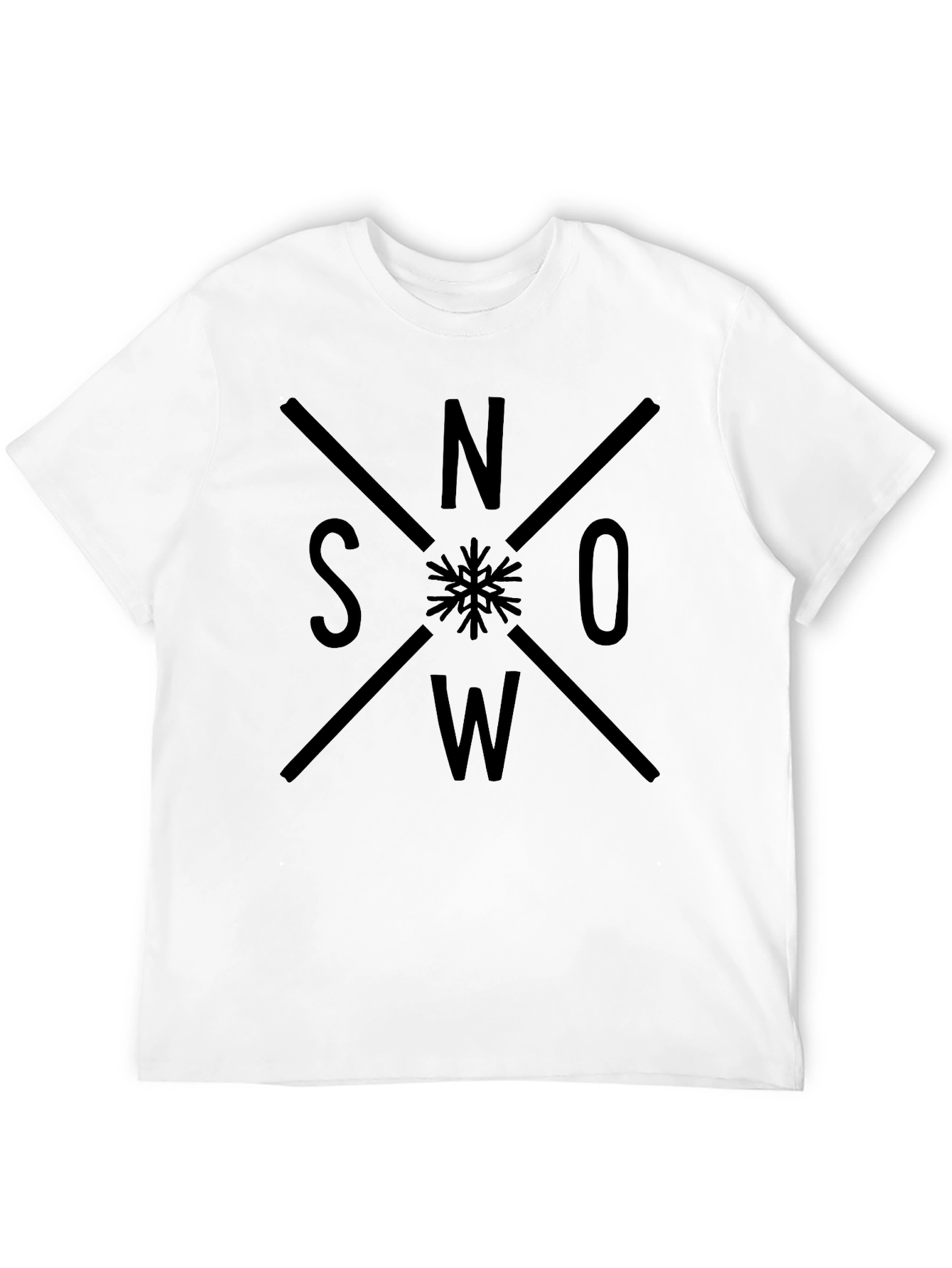 Snowflake Graphic Tee - Unisex Black T-Shirt