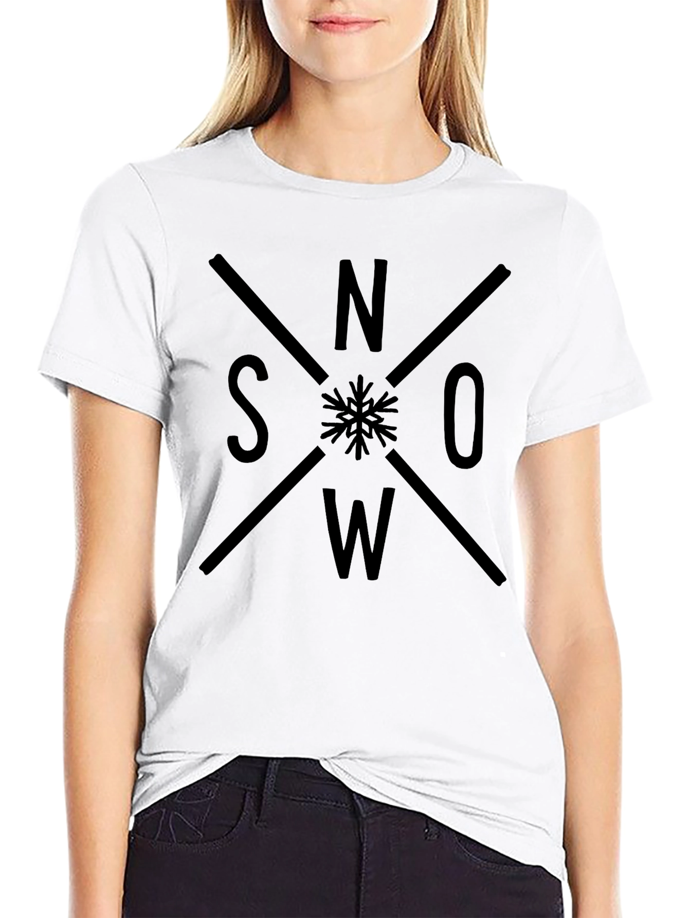 Snowflake Graphic Tee - Unisex Black T-Shirt