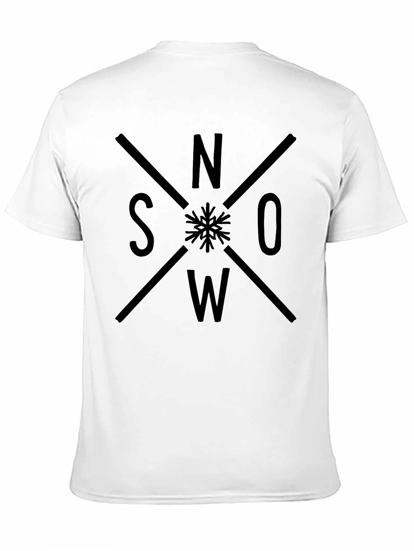 Snowflake Graphic Tee - Unisex Black T-Shirt