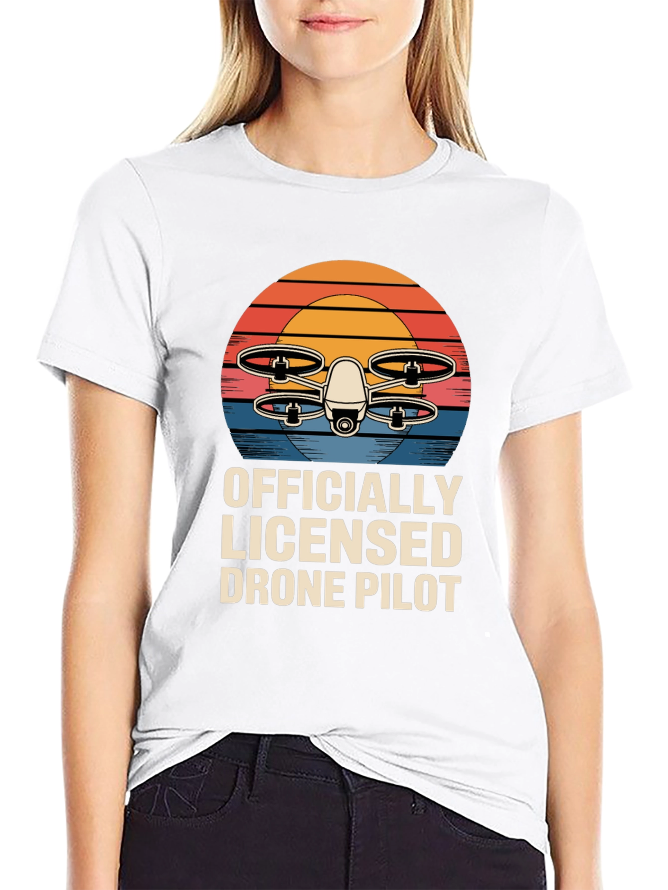 Officially Licensed Drone Pilot T-Shirt Retro Design