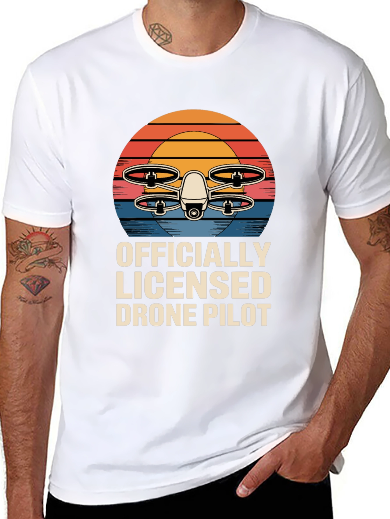 Officially Licensed Drone Pilot T-Shirt Retro Design