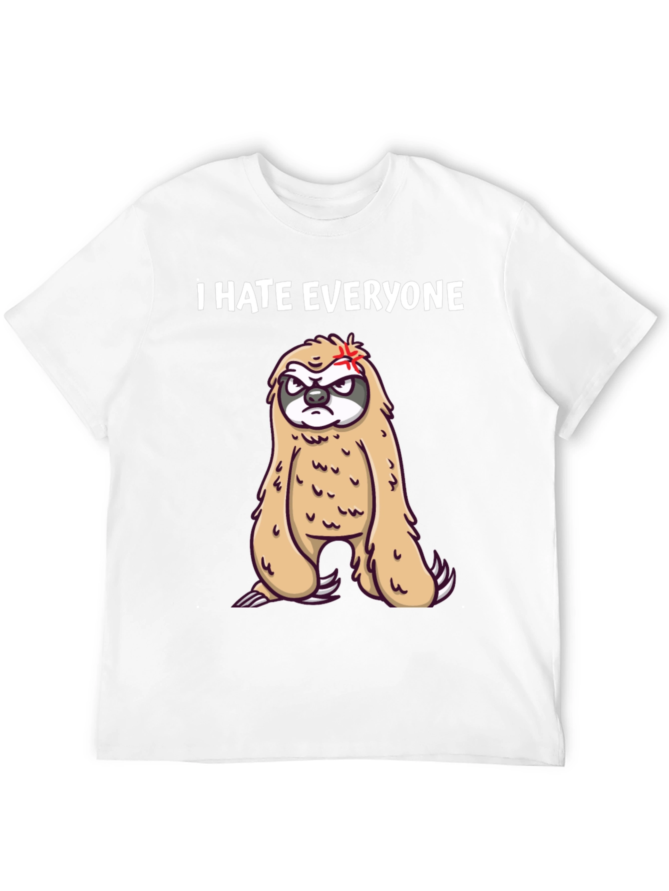 I Hate Everyone Sloth T-Shirt - Funny Graphic Tee