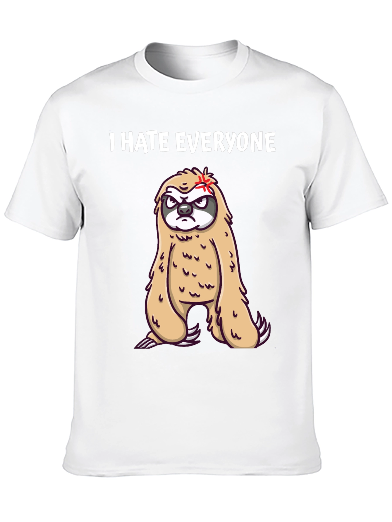 I Hate Everyone Sloth T-Shirt - Funny Graphic Tee