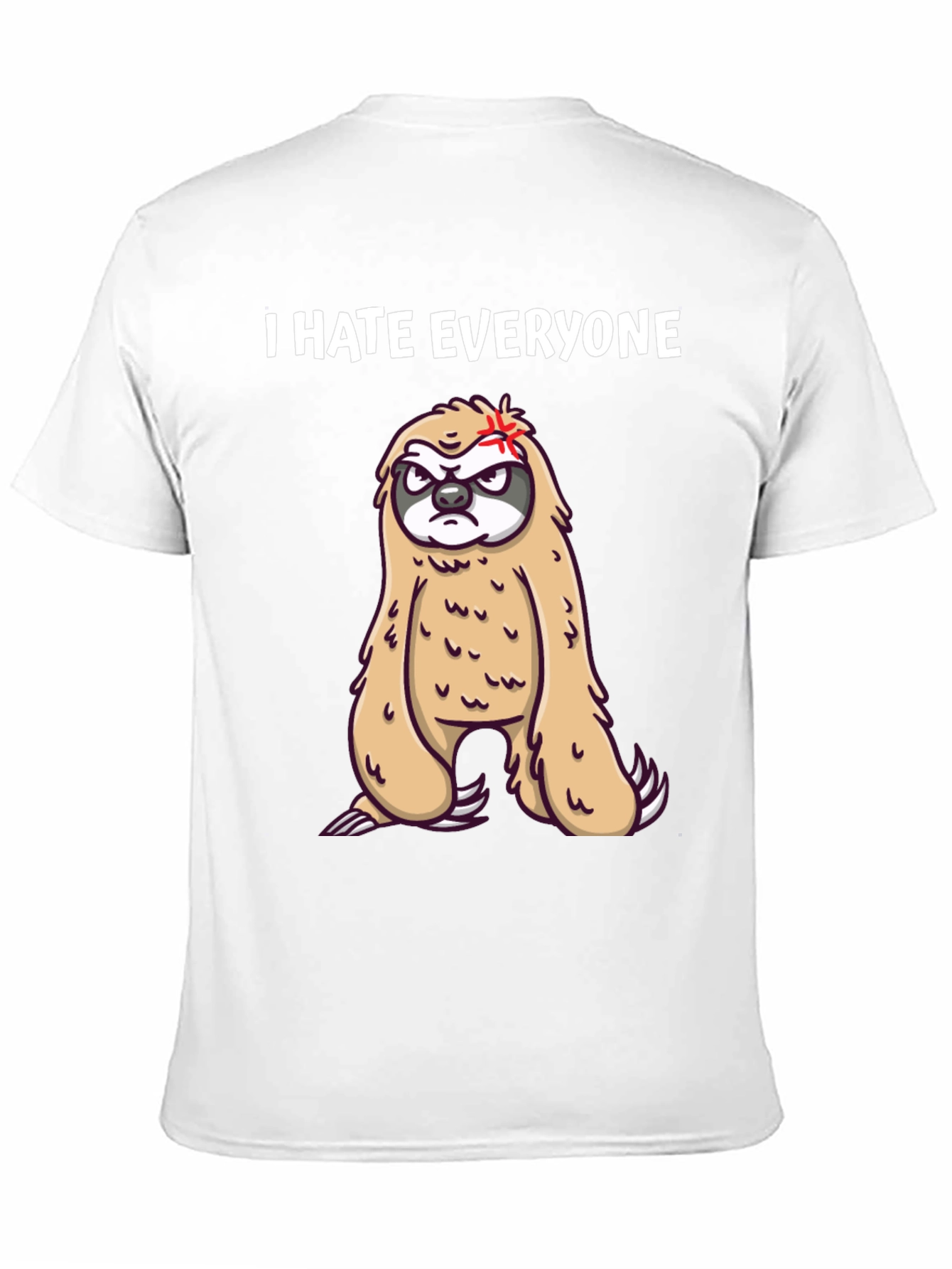 I Hate Everyone Sloth T-Shirt - Funny Graphic Tee