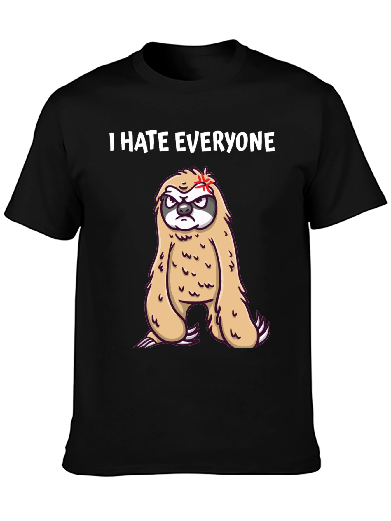 I Hate Everyone Sloth T-Shirt - Funny Graphic Tee