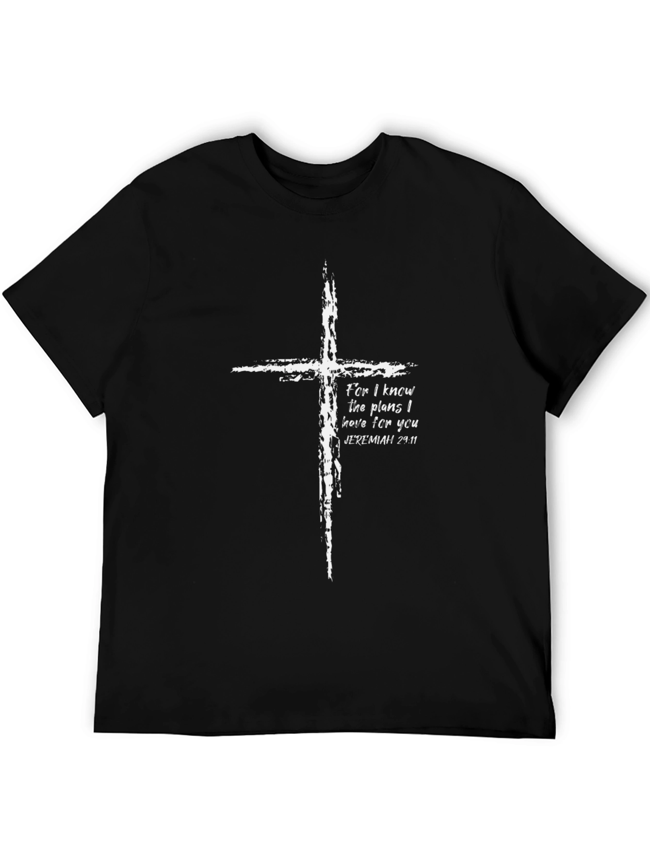 Faith-Inspired Cross Graphic Tee - Jeremiah 29:11