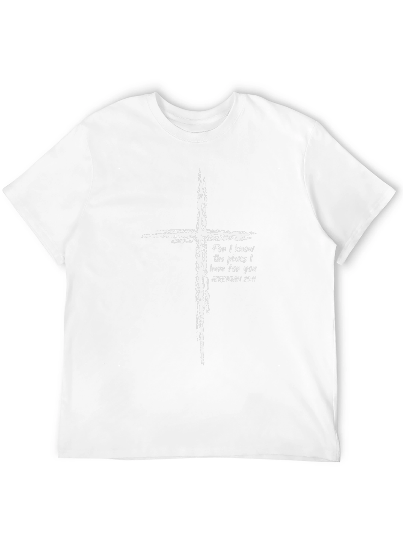 Faith-Inspired Cross Graphic Tee - Jeremiah 29:11