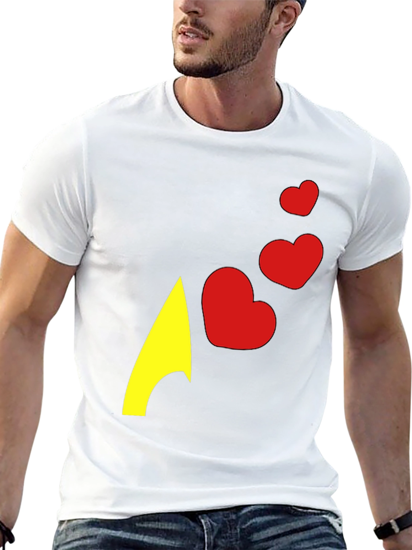 Heart Arrow Graphic Tee - Black Casual Shirt