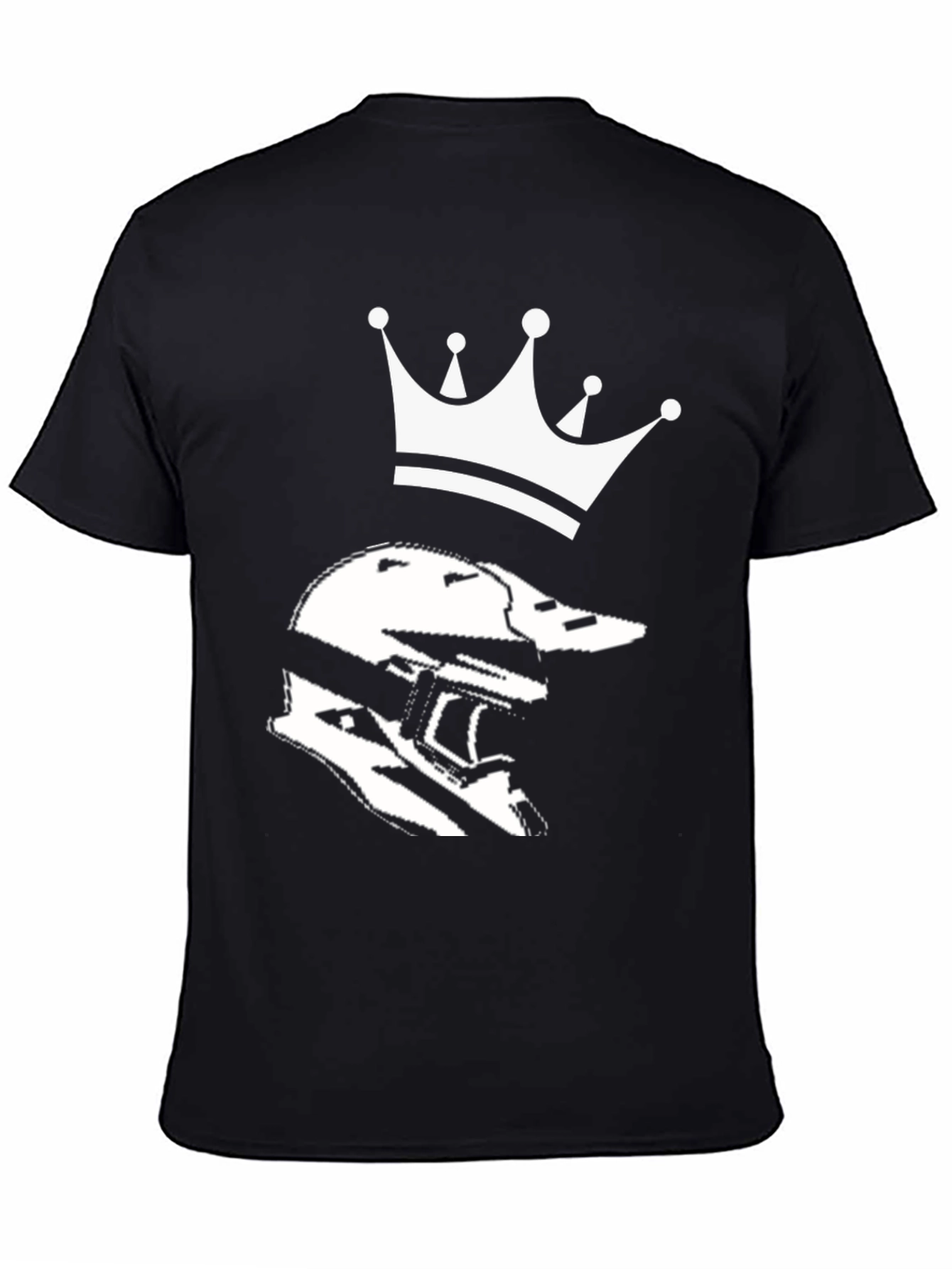 Helmet King Graphic Tee - Black Cotton Blend T-Shirt