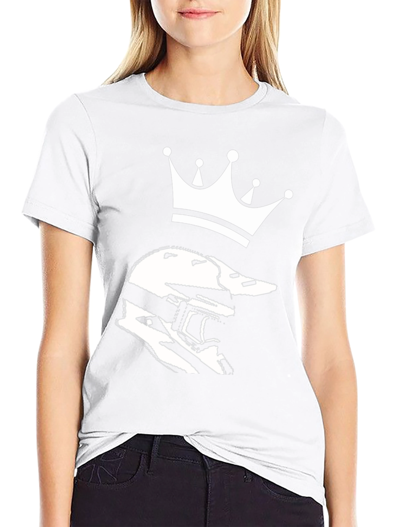 Helmet King Graphic Tee - Black Cotton Blend T-Shirt