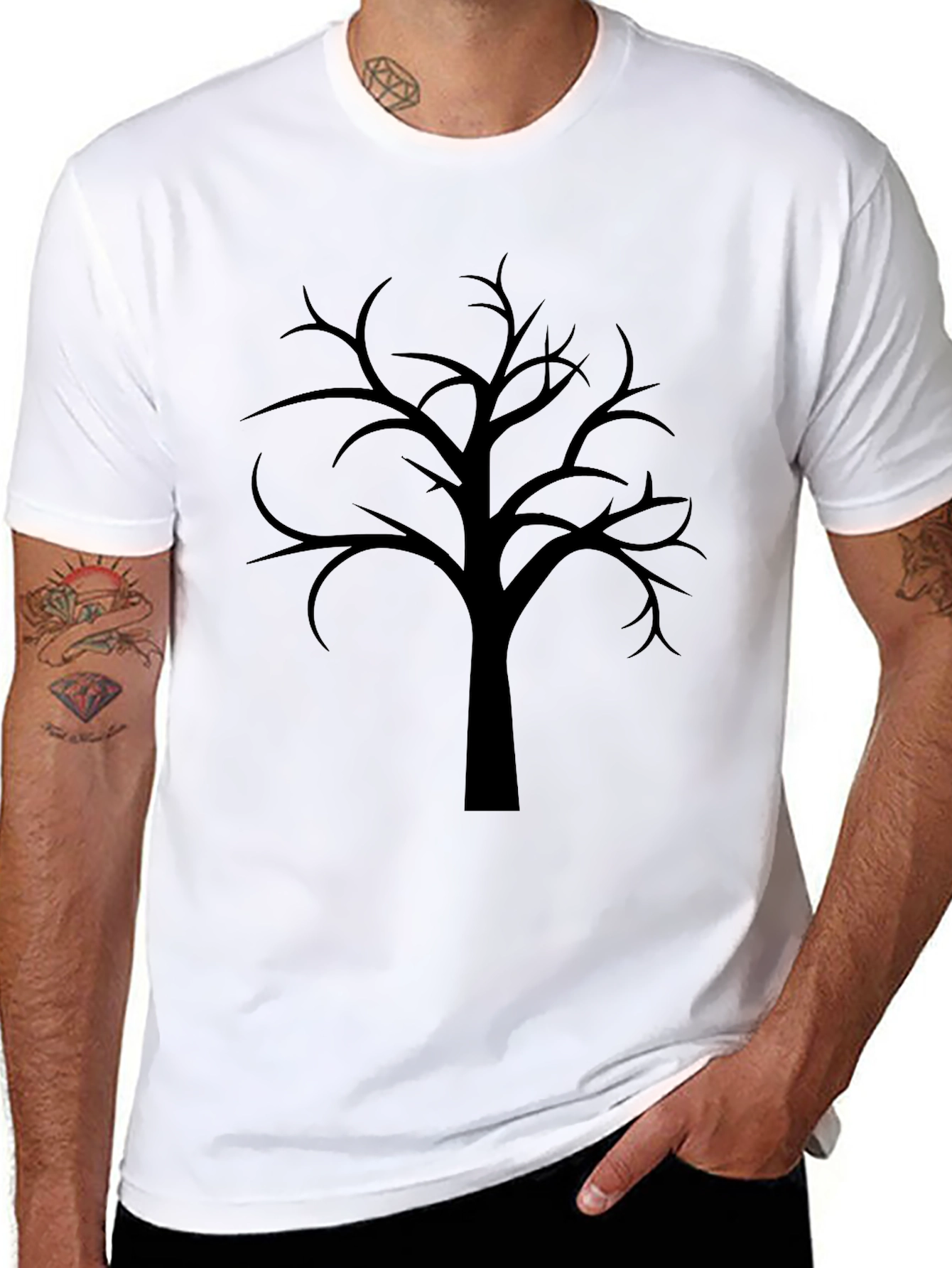 Black Tree Graphic Tee - Stylish Casual Wear