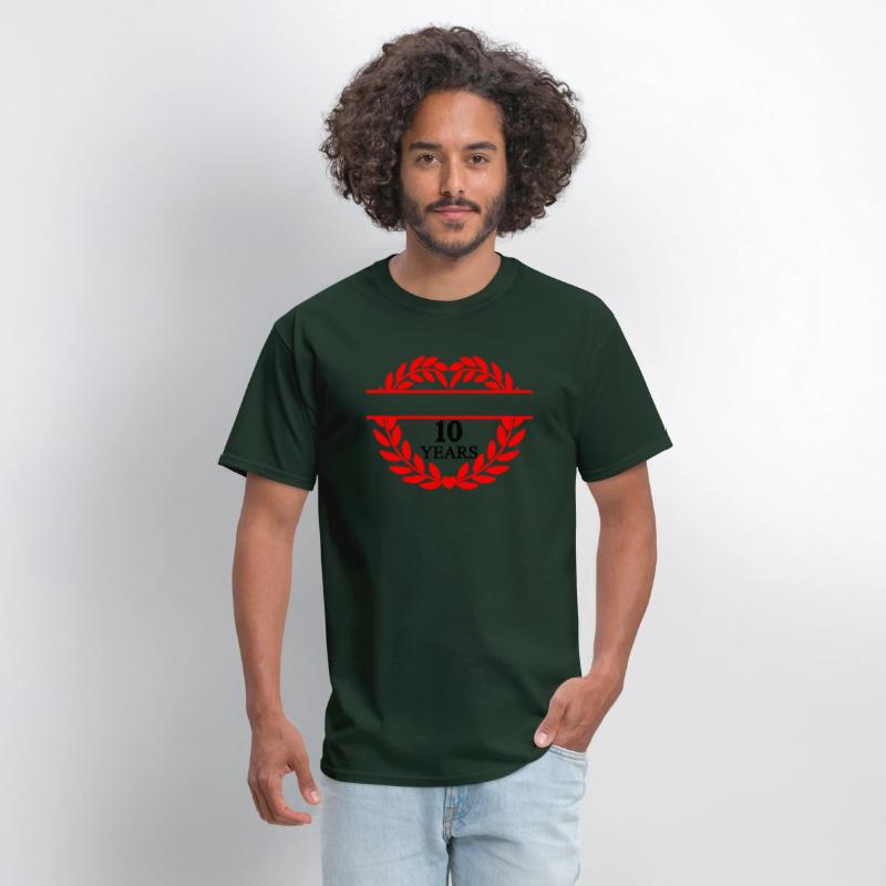 Name banner ten years, heart laurel wreath