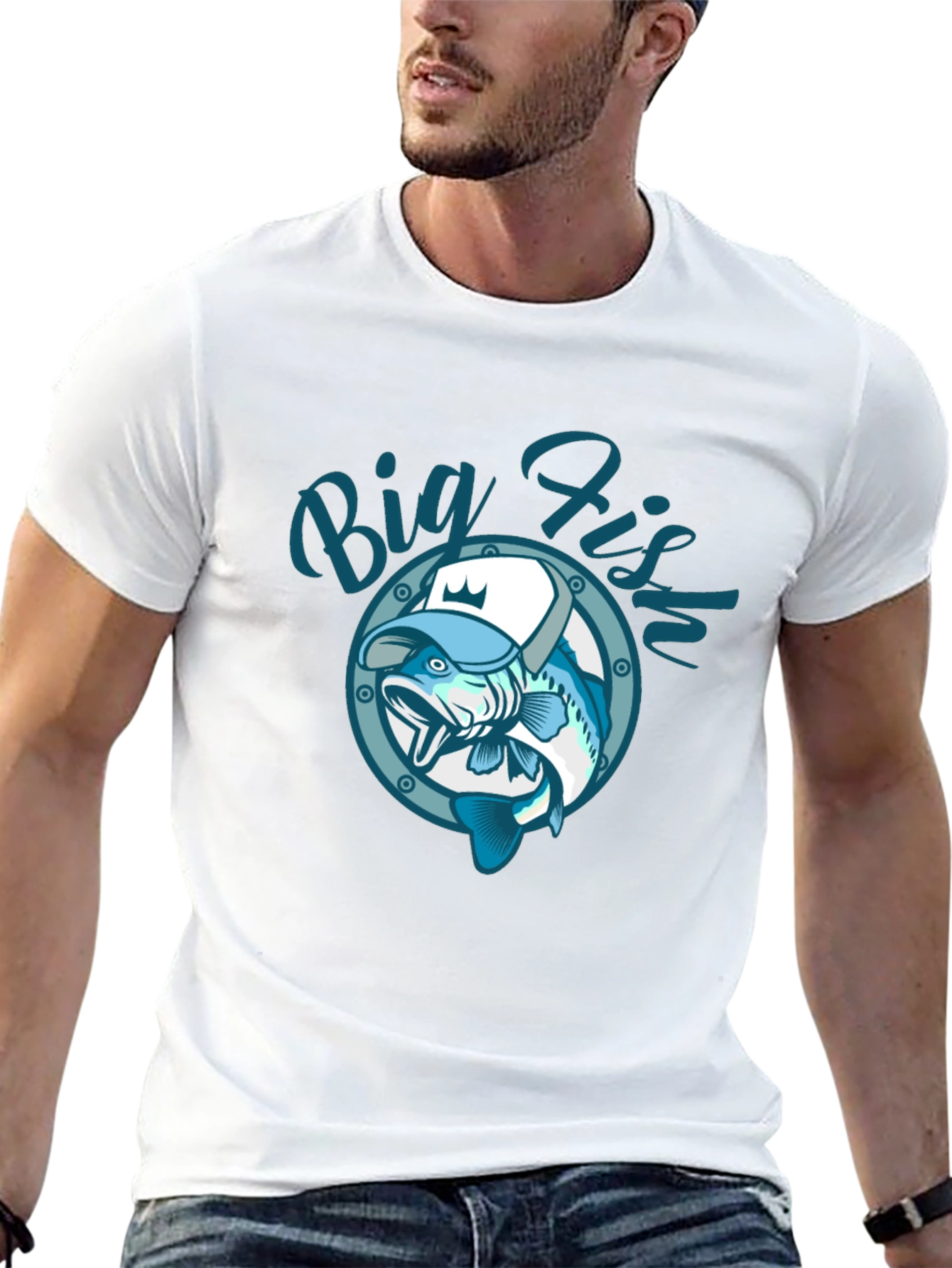 Big Fish Graphic T-Shirt Fishing Tee