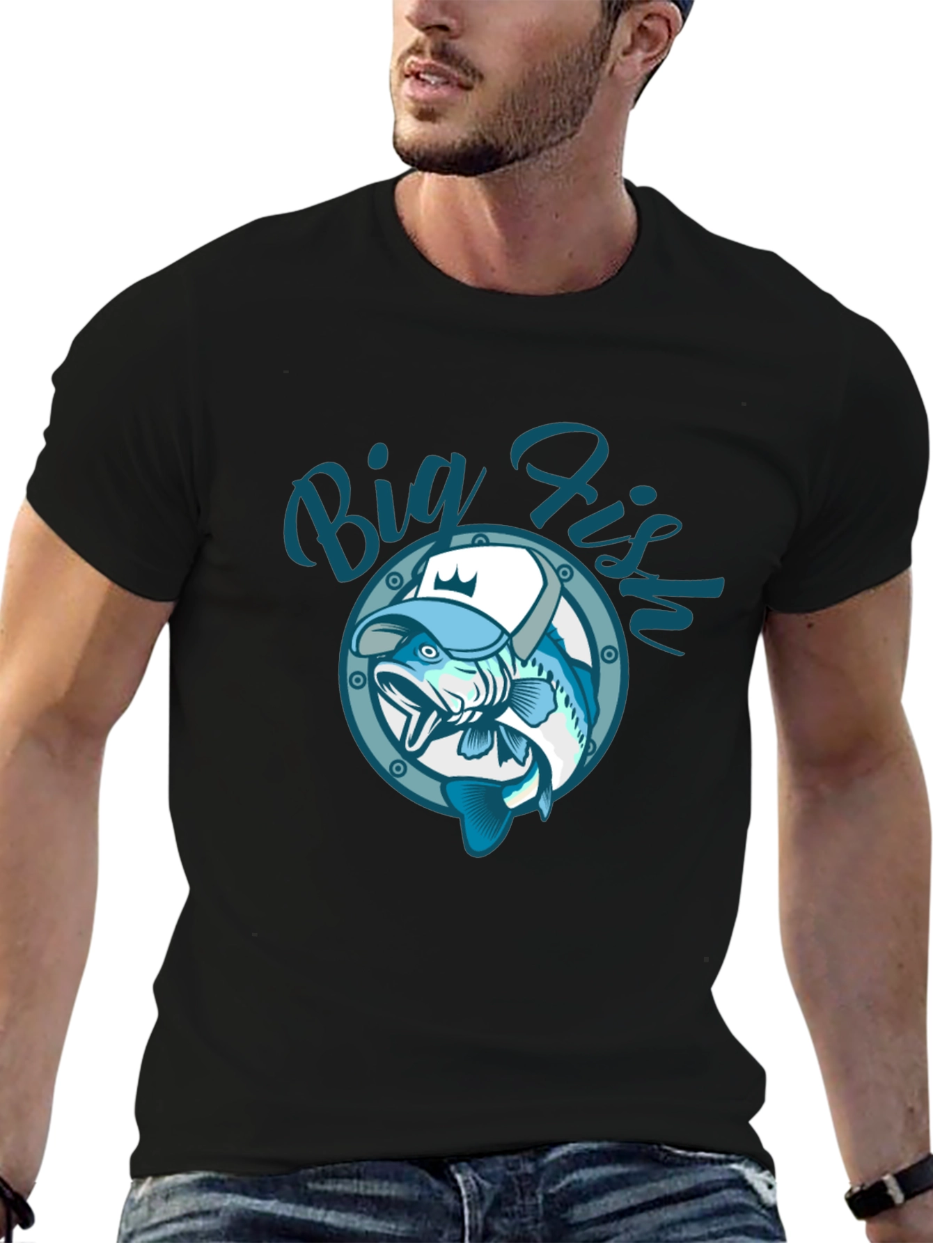 Big Fish Graphic T-Shirt Fishing Tee